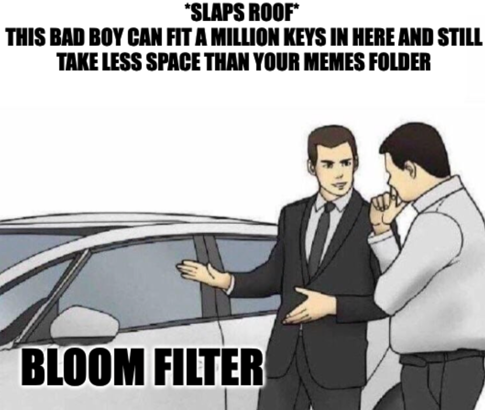 A terrible Bloom Filter Meme